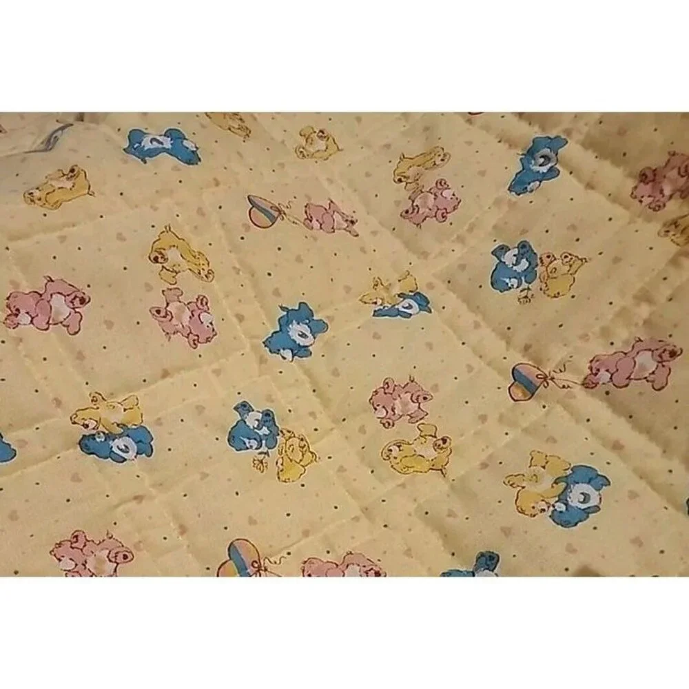 Handmade Baby/Toddler quilt Bears With Care Bears Backing 50x36